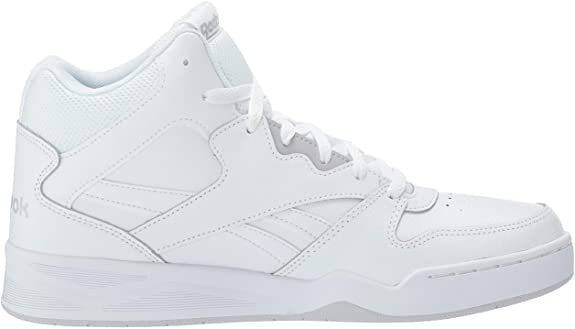 Amazon.com | Reebok Men's BB4500 Hi 2 Sneaker, White/Light Solid Grey, 10 | Fashion Sneakers