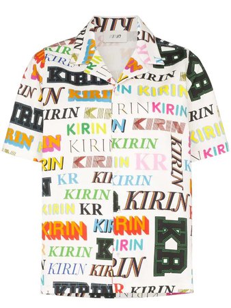 Kirin logo print short sleeve shirt