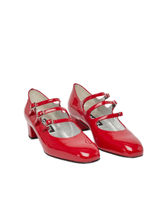 Carel - KINA Mary Janes in Red patent leather