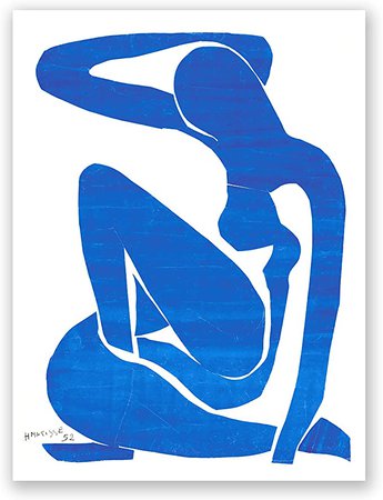 Amazon.com: Blue Nude - Henri Matisse - Fine Art Collections - 18x24 Matte Poster Print Wall Art: Posters & Prints