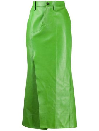 Marni Straight Midi Skirt GOMX0263UYLV855 Green | Farfetch