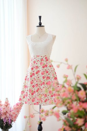 Coral floral vintage dress - KEERATIKA MY LADY | Keeratika B
