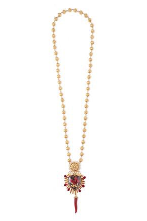 Gold-tone, crystal and resin necklace | DOLCE & GABBANA | Sale up to 70% off | THE OUTNET
