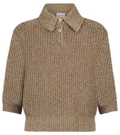 Salvatore Ferragamo, Ribbed knit polo sweater