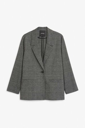 Long blazer - Boss plaid - Coats & Jackets - Monki GB
