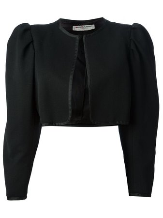 Black Yves Saint Laurent Pre-Owned Cropped Bolero Jacket | Farfetch.com