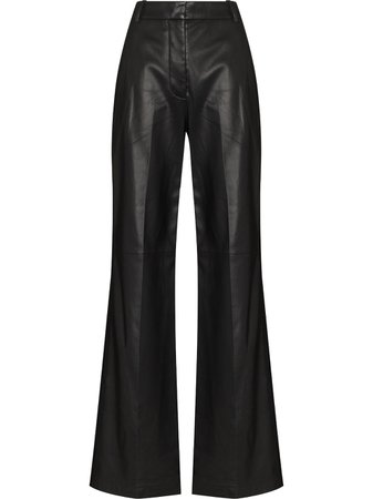 Shop JOSEPH Morrissey wide-leg leather trousers with Express Delivery - FARFETCH