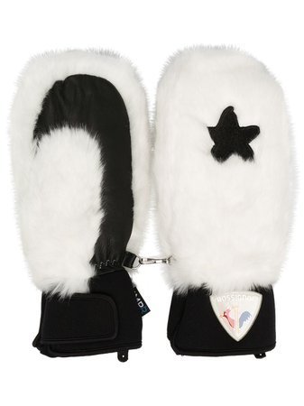 Rossignol raki faux fur mittens white RLJWG11 - Farfetch