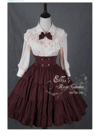 Effie's Rose Garden Fishbone Skirt - Ista Mori
