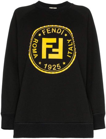 FF logo bead embellished sweatshirt