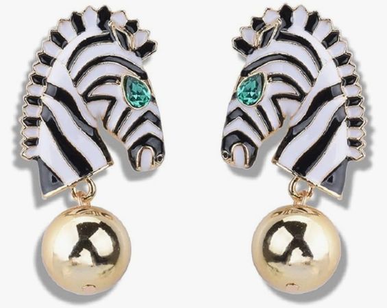 zebra earrings