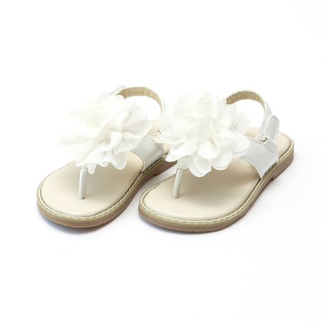 L'Amour Girls Matilda Special Occasion Organza Flower Thong Sandal – L'Amour Shoes
