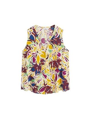 Violeta BY MANGO Tropical print blouse