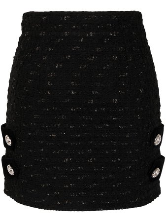 Amen Bouclé Jacquard Tweed Mini Skirt