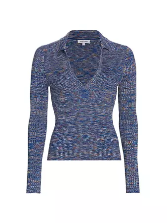 Shop Veronica Beard Chandra Knit Polo Shirt | Saks Fifth Avenue
