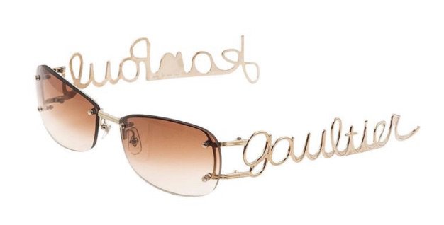 Jean Paul gaultier cursive logo sunglasses