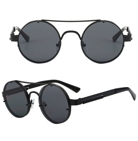 Steampunk Retro Ocular Sunglasses Black | RebelsMarket