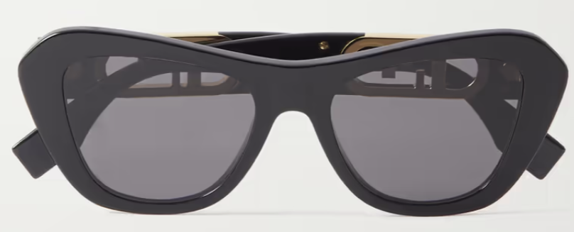 FENDI O'Lock cat-eye acetate and gold-tone sunglasses
