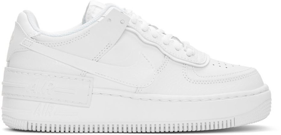 Nike: White Shadow Air Force 1 Sneakers | SSENSE