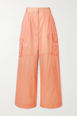 Pastel orange Shell wide-leg pants | Tibi | NET-A-PORTER