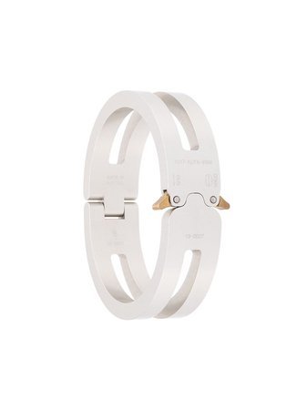 Silver & gold 1017 ALYX 9SM buckle clip cuff bracelet - Farfetch
