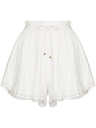 BOTEH Phebe Embroidered Drawstring Shorts - Farfetch
