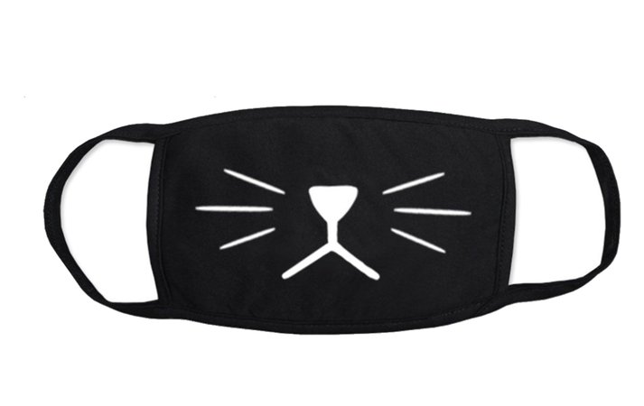 cat black face mask