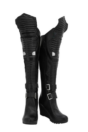 Black Cyberpunk / Apocalyptic Cosplay Heeled Boots
