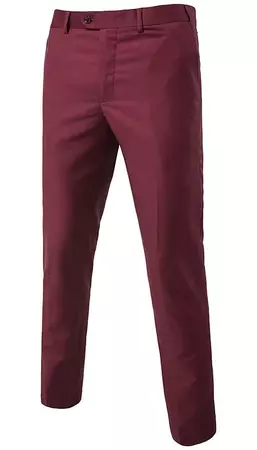 wine red tuxedo pants