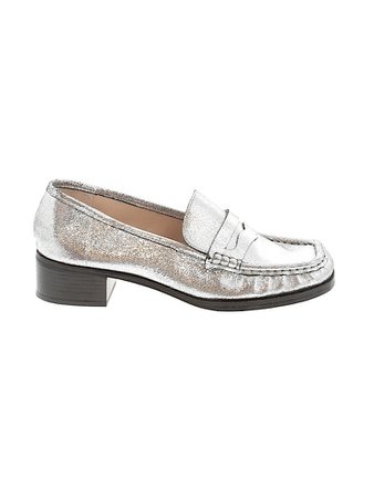 Zara Basic Silver Flats Size 41 (EU) - 47% off | thredUP
