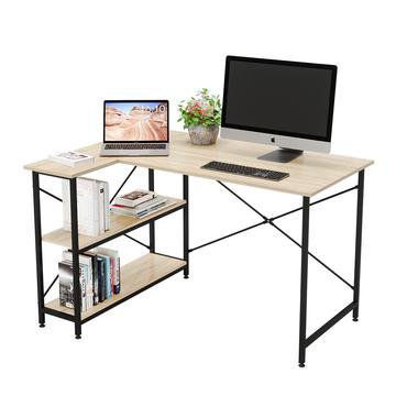 Bestier Computer Desk with Storage Shelves Under Desk, Small L-Shaped Corner Desk with Shelves 47 Inch