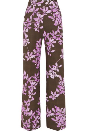 Dries Van Noten | Floral-print cotton-twill wide-leg pants | NET-A-PORTER.COM