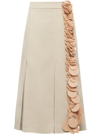 Prada Sequin Trim Skirt P180QRS2011V10 Neutral | Farfetch