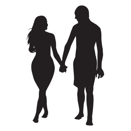 In love couple silhouette - Transparent PNG & SVG vector