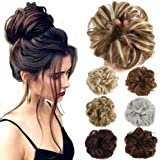 Amazon.com : K&G HAIR Human Hair Bun Extensions Curly Messy Updo Hair Piece for Women and Kids Scrunchies Wedding HairPiece Donut Chignons(Natural color) : Beauty