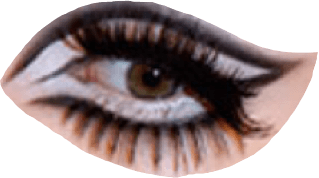black white eyeliner eye makeup art design drag aesthet...
