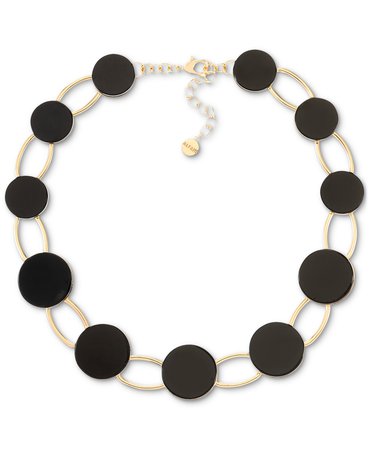 Alfani Gold-Tone Helio Stone Statement Collar Necklace, 18" + 2" extender, Created for Macy's & Reviews - Necklaces - Jewelry & Watches - Macy's