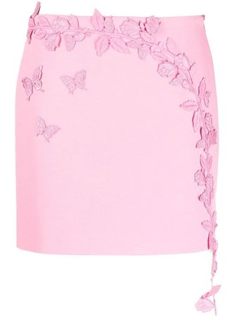 Blumarine floral-appliqué Mini Skirt - Farfetch