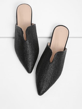 Pointed Toe Woven Flats