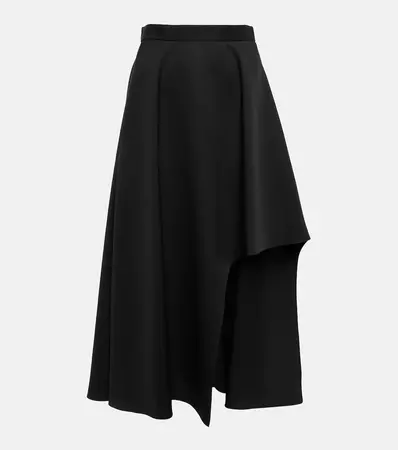 Wool Midi Skirt in Black - Alexander Mc Queen | Mytheresa