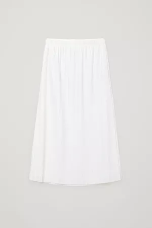 PLEATED SKIRT - white - Skirts - COS