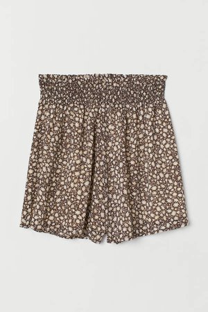 Patterned Shorts - Brown