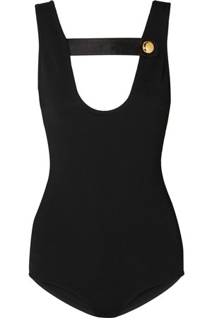 Prada | Satin-trimmed stretch-knit bodysuit | NET-A-PORTER.COM