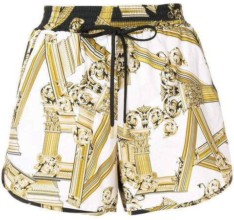 baroque print shorts