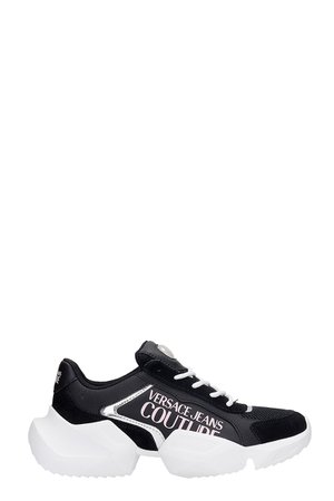 Versace Jeans Couture Sneakers In Black Leather