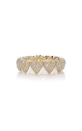 Puffy 14k Yellow Gold Diamond Ring By Adina Reyter | Moda Operandi