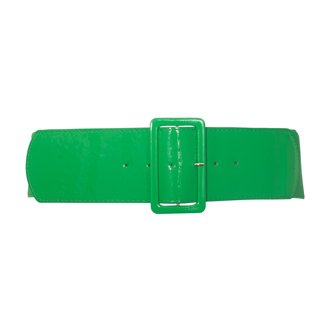 Women's Wide Patent Leather Fashion Belt Green | eVogues Apparel
