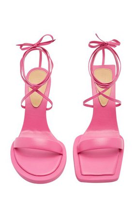 Les Carre Rond Asymmetric Lace-Up Leather Sandals By Jacquemus | Moda Operandi