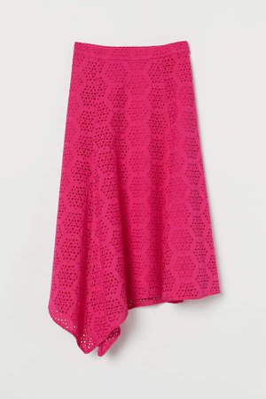 Broderie anglaise skirt - Pink