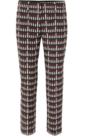 Prada | Printed wool-twill straight-leg pants | NET-A-PORTER.COM